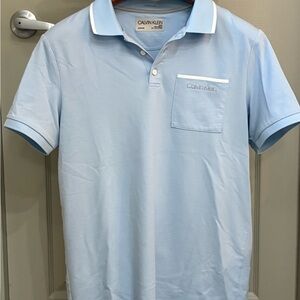 Calvin Klein Sky Blue Polo Shirt for Men